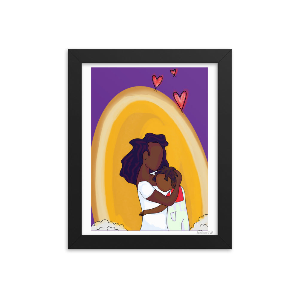 Mom & Son Framed Print