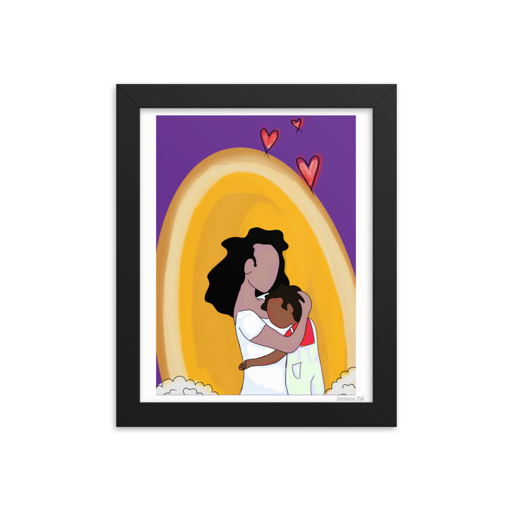 Mom & Son Framed Print