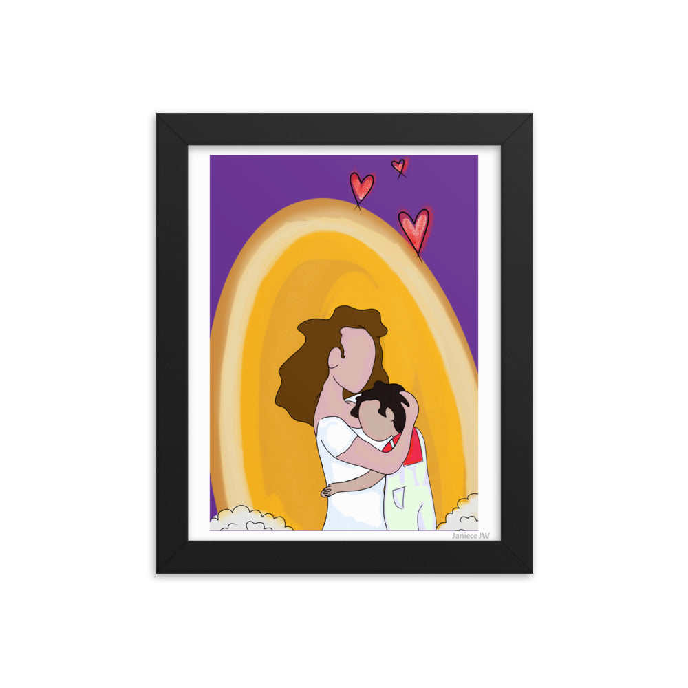 Mom & Son Framed Print