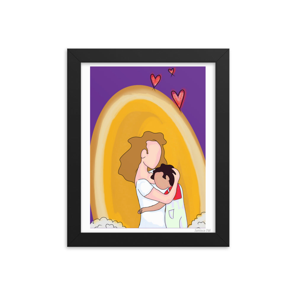 Mom & Son Framed Print