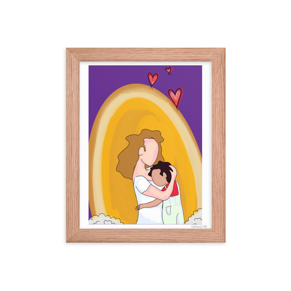 Mom & Son Framed Print