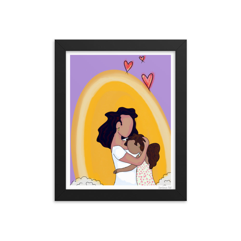 Mom & Daughter Framed Print