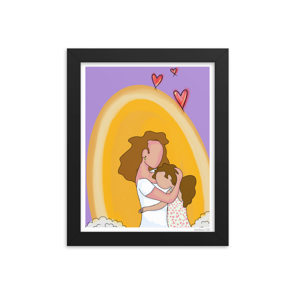 Mom & Daughter Framed Print