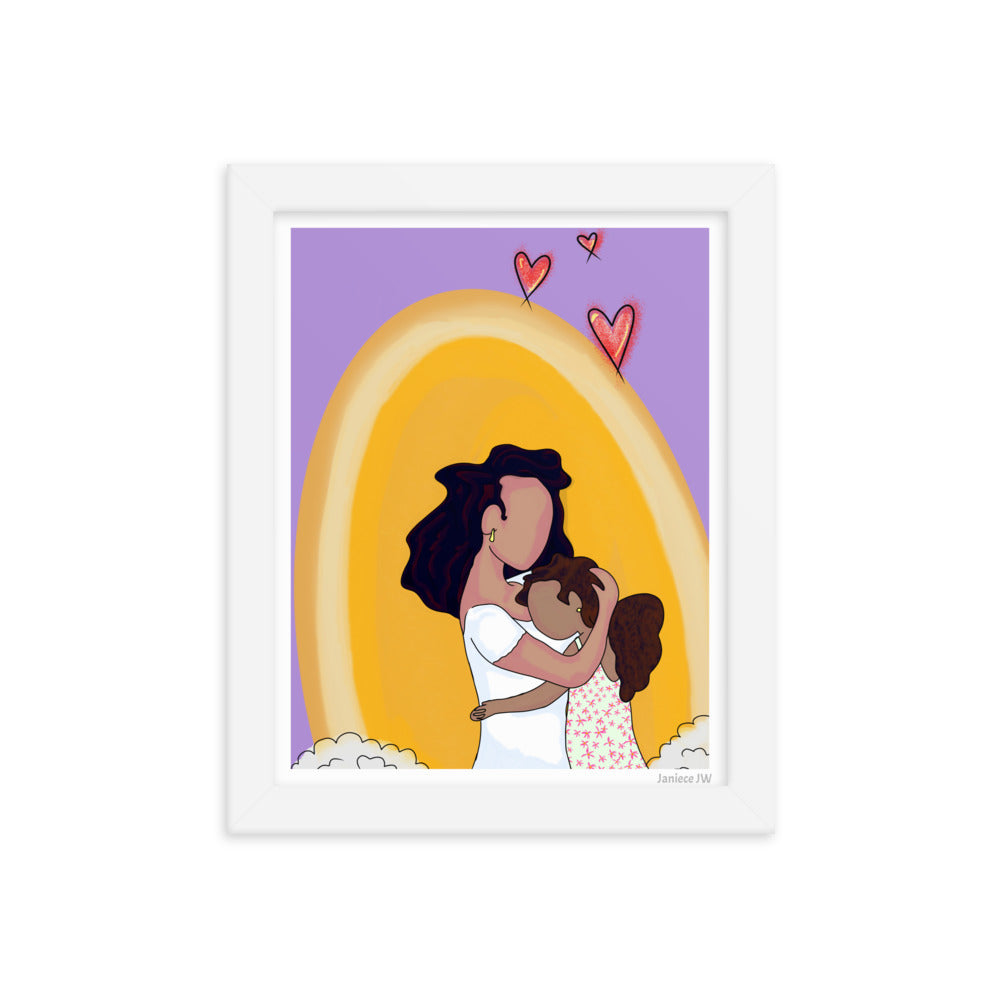 Mom & Daughter Framed Print